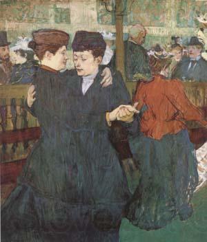 Henri de toulouse-lautrec Two Women Dancing at the Moulin Rouge (mk09) Spain oil painting art